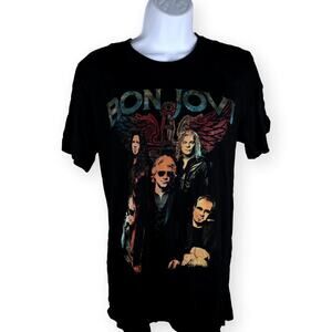 Bon Jovi Tee Shirt  Black Tour Concert Classic 2022 NWOT M